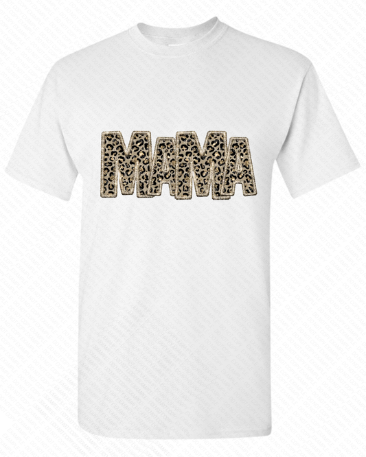 Mama Leopard Faux Embroidery - Graphic