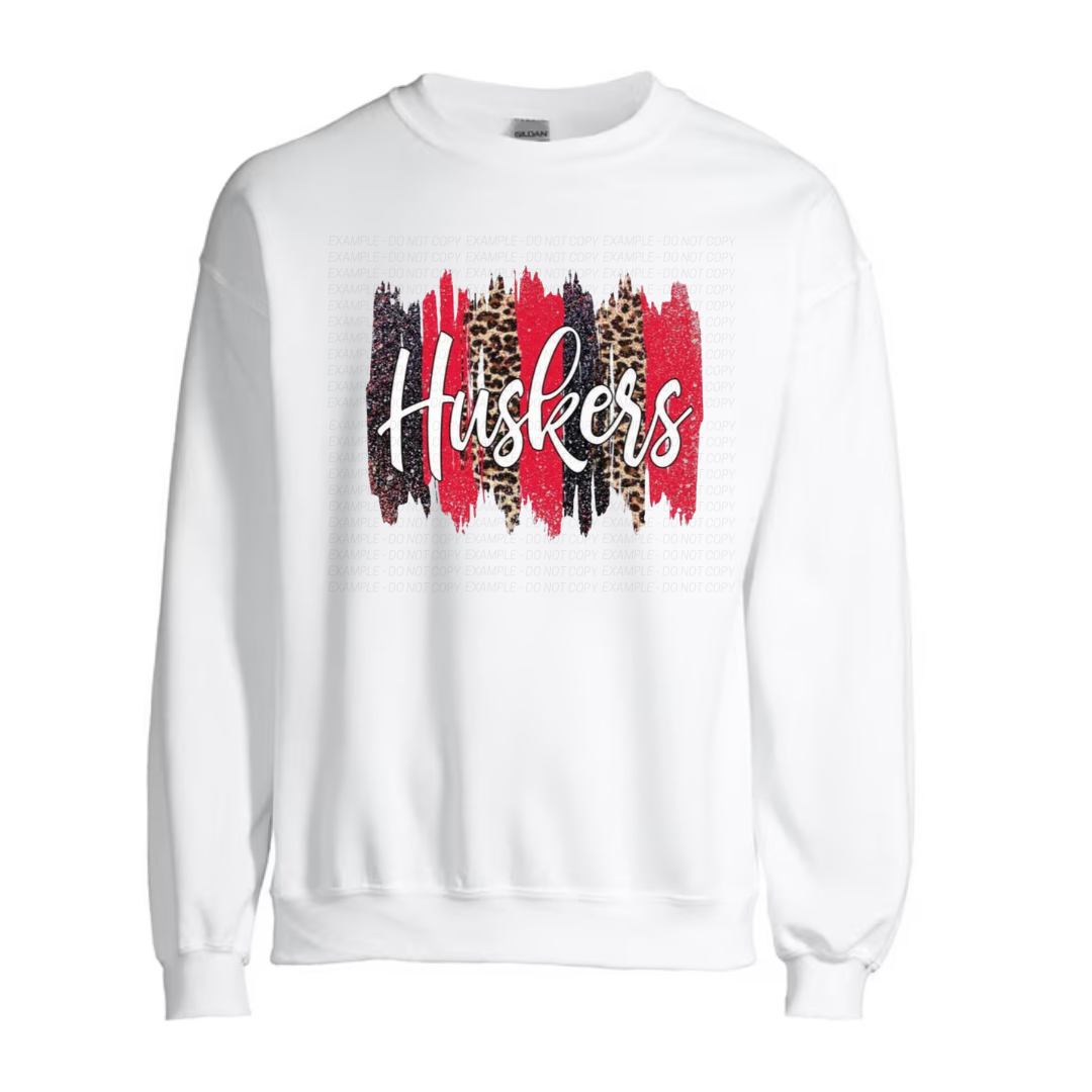 Huskers Brushed Strokes - Graphic