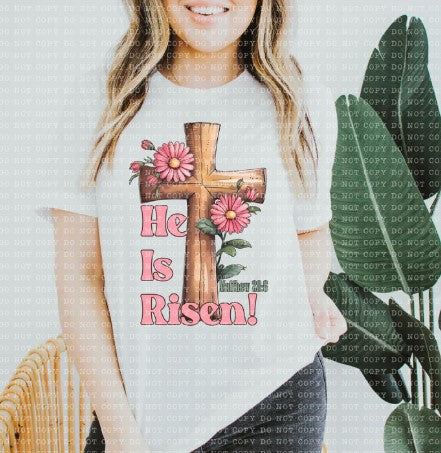 He Is Risen Cross - Graphic