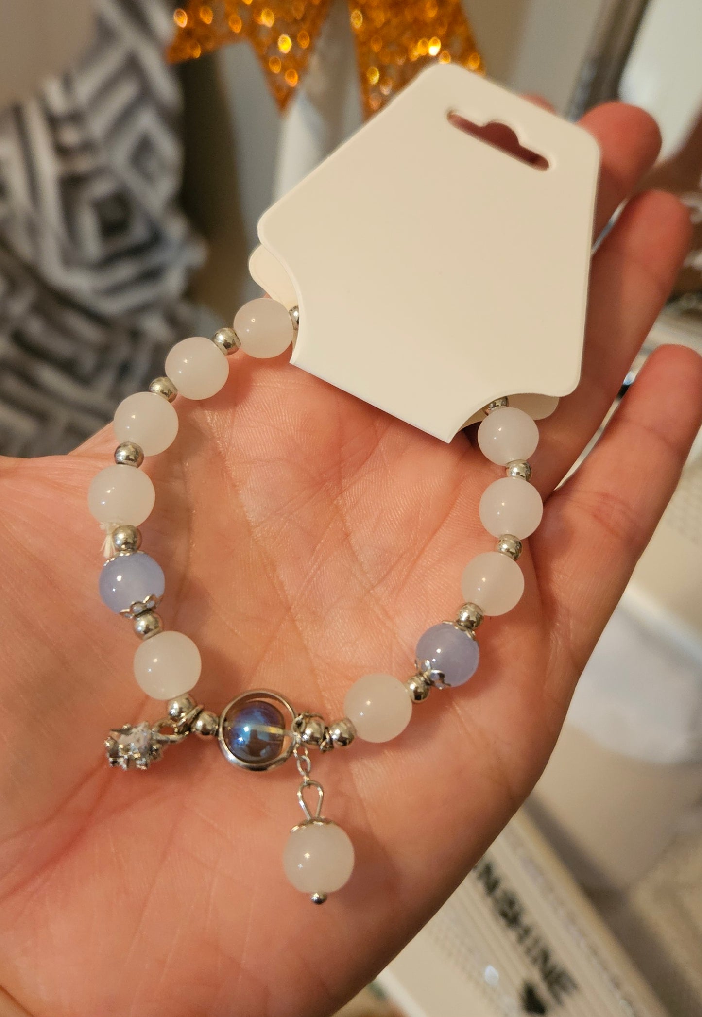 Beaded Star Pendant Bracelet