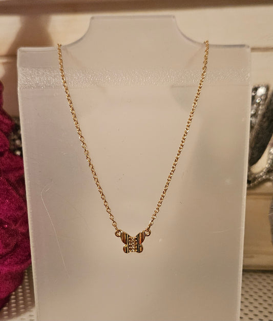 Butterfly Gold Tone Anklet