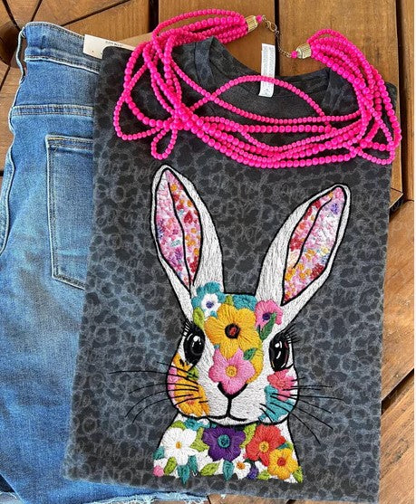 Faux Embroidery Bunny - Graphic