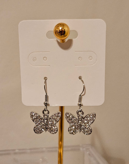 Butterfly Rhinestone Earrings