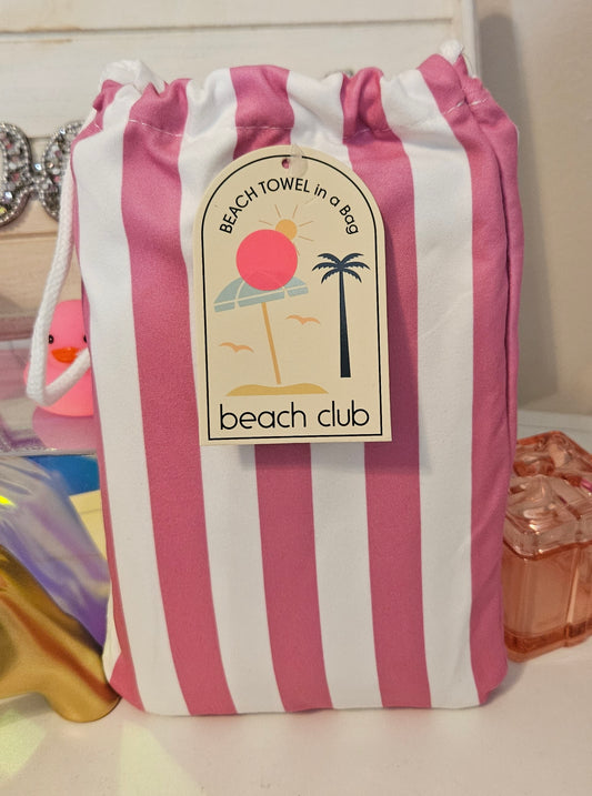 Beach Club Beach Towel in a Bag