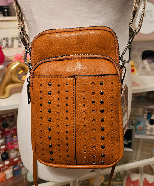 Studded Phone Vegan Purse
