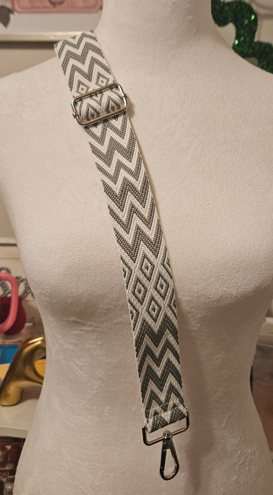 Lattice Print Purse Strap